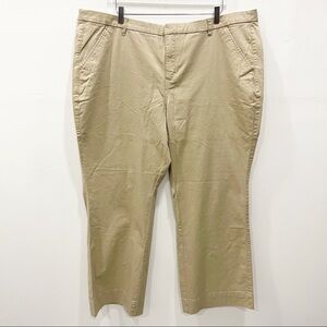 Lane Bryant Chino Pants Size 26 Khaki Business Casual Cotton New